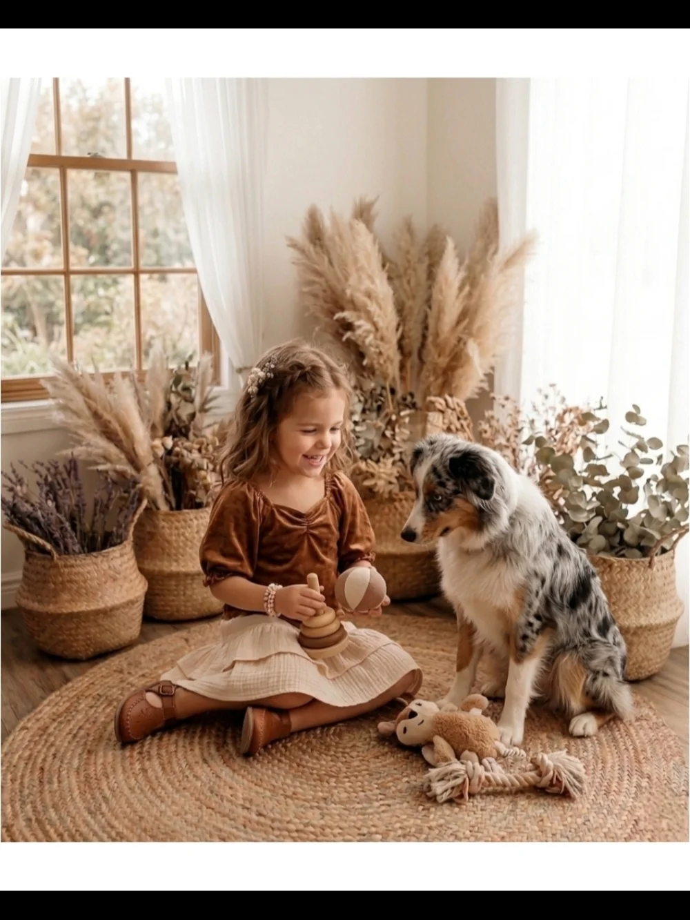 🌿Old Navy | 4T Tan Velvet Puff Sleeve Top Boho Cottagecore